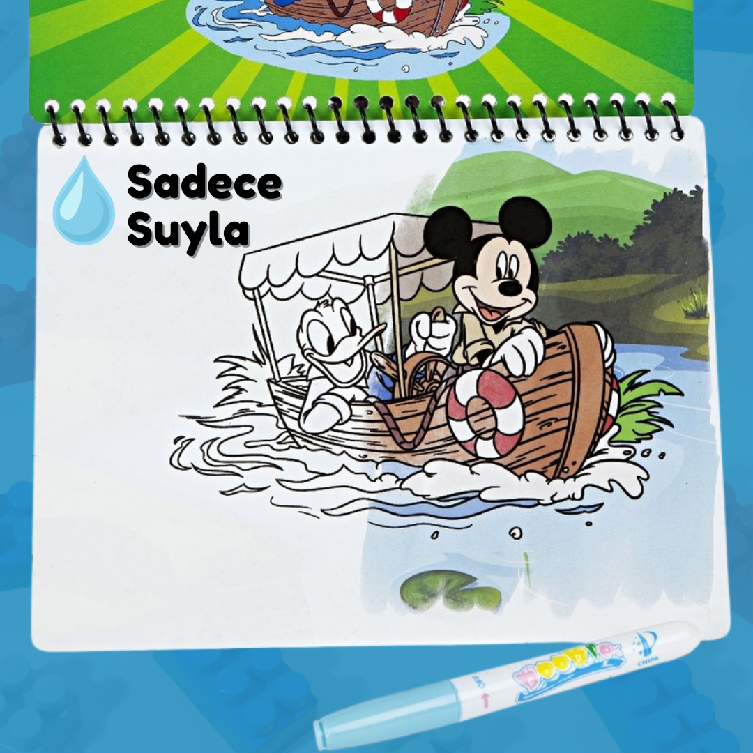 Lisanslı Mickey Mouse Su Kalemli Boyama Kitabı