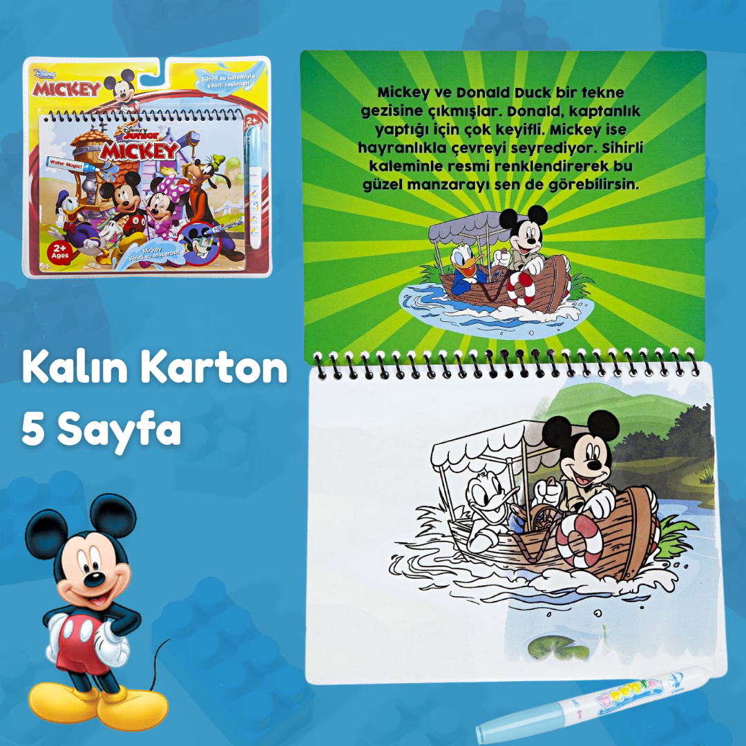Lisanslı Mickey Mouse Su Kalemli Boyama Kitabı