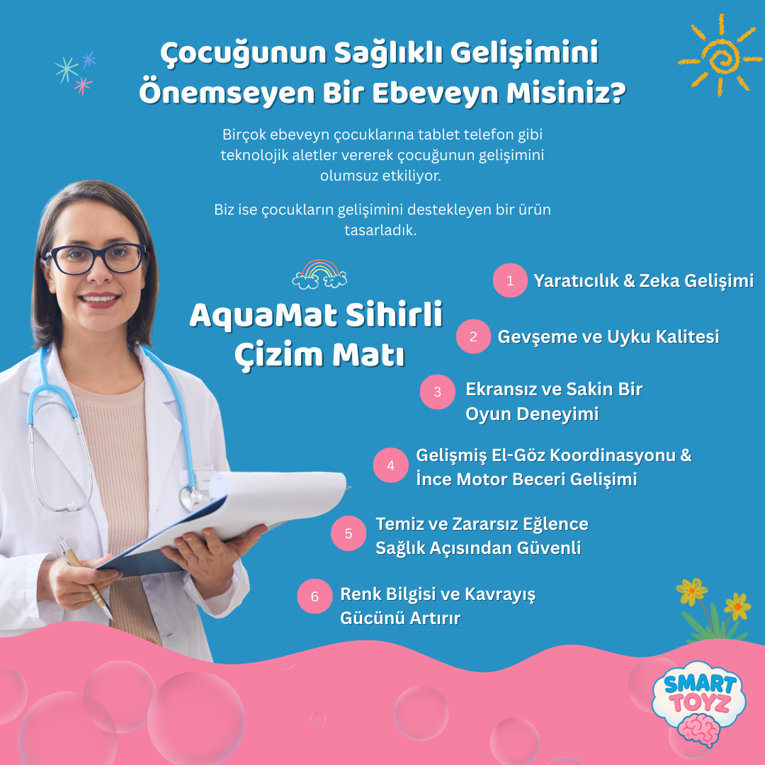 AquaMat Akıllı Çizim Matı Seti 80x60CM